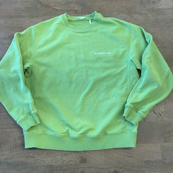 Helmut Lang Vibrant Green Crew Neck Sweater Size M - Picture 7 of 10